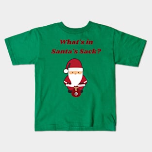 Funny Christmas, What's in Santa's Sack? Kids T-Shirt